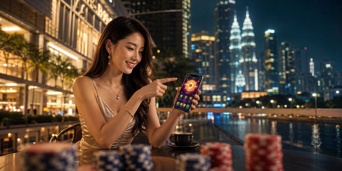 Peminat pertaruhan sukan menggunakan telefon pintar di Kuala Lumpur